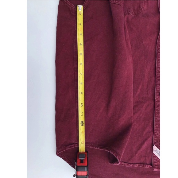 Prolen Men’s XL Red Cotton Denim Vest Sleeveless Frayed 90s Grunge Vintage Retro - Picture 9 of 16